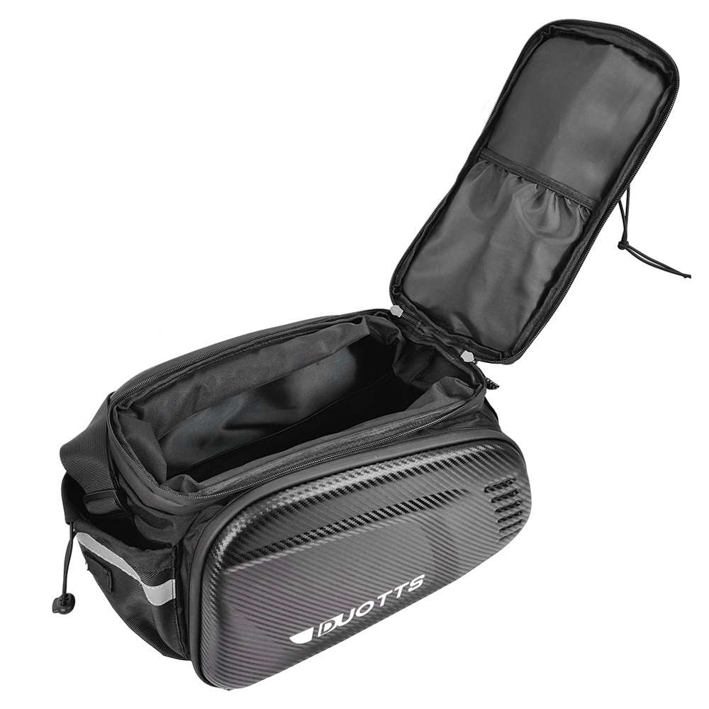 WOTOW Borsa portapacchi posteriore per bicicletta, borsa per bagagliaio impermeabile da 10 litri, portapacchi posteriore multifunzionale per bicicletta con tracolla