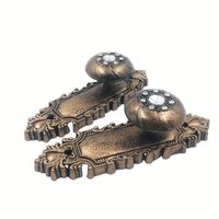 Crochet de rideau de fenêtre en métal durable de qualité supérieure, 17,5*9, plaqué or/argent/cuivre antique, motif floral, pour hôpital