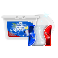 Cápsulas para Lavavajillas para Empaquetado Personalizado en Pequeñas Cantidades, Desengrasante Potente y Protección para Cristales, 12g, MSDS, Alta Capacidad de Producción