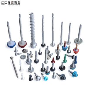 #14X7/8 \ "filo grossolano testa esagonale in acciaio al carbonio punto punto di perforazione punto <span class=keywords><strong>9</strong></span>/16 \" EPDM rondella metallo tipo metallo pollici metrica - Product Image 6