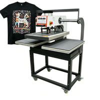 Presse à chaud pneumatique robuste 16x24 pouces à double plateau avec glissière automatique et alignement laser