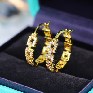 Zircon Hoop Chain <b>Ear</b> <b>Cuff</b> <b>Earrings</b> For Women Simple Fashion <b>Ear</b> Jewelry - Product Image 2