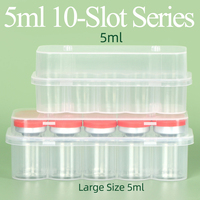 Boîte de rangement pour flacons en plastique YUZMEI, 1 ou 3 compartiments, étui transparent en plastique pour flacons en verre de 3 ml, conteneur de protection pour ampoules
