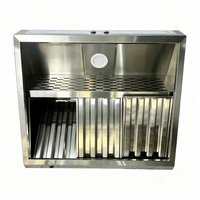 Purificateur de fumée d'huile électrique à entretien facile, boîtier en acier inoxydable, hotte de cuisine de restaurant avec chauffage électrique 1,1 kW