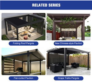 WishOutdoor - Toldo de Aluminio con Recubrimiento en Polvo y Protección UV para Jardín, Gazebo, Terraza, Balcón, Regiones <span class=keywords><strong>del</strong></span> <span class=keywords><strong>Sur</strong></span> de Europa, Resistente - Product Image 5