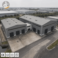 Atelier industriel lourd en structure acier préfabriquée, cadre en acier Q355B avec poutre de toit, fourni par l'usine chinoise