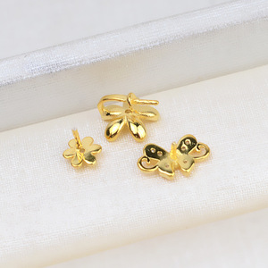 Pendentif en argent 925 fait main avec perle baroque de forme irrégulière, vide, avec motif de papillon et de fleur, composants de bijoux - Product Image 3