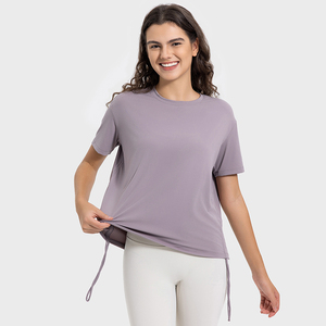 Top transpirable de <span class=keywords><strong>autocultivo</strong></span> holgado de manga larga estilo Lulu para mujer, top de entrenamiento para fitness y yoga para mujer - Product Image 4