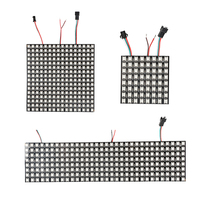 Écran de pixels flexible RGB WS2812 SMD à couleur pleine, programmable, noir, PCB, DC 5V, matrice de LED WS2812B