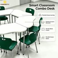 Meubles scolaires Everpretty OEM ODM, table et chaise combinées en bois modernes pour salles de classe intelligentes