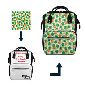 Mode Damen Rucksack Anpassung Design Logo Name Mutter und Baby Tasche Print on Demand Mutter Pflege Baby Wickelt asche - Product Image 1