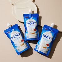 Pochettes Personnalisées Imprimées Pour Boissons et Liquides Alimentaires Avec Bec Verseur, Pochette Doypack Avec Bec Pour Boissons, Jus, Yaourt