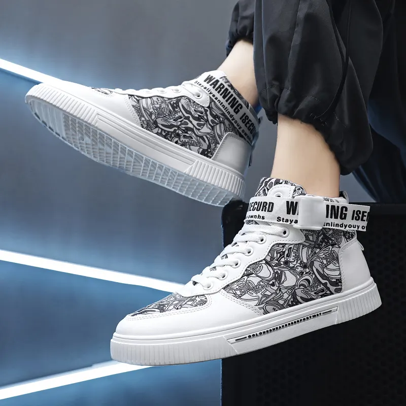 breathable high-top floral cloth student all match couple sneakers casual trendy unisex best seller women men shoes