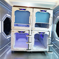 Lit capsule modulaire insonorisé en fer au design moderne pour auberges et dortoirs - Mobilier durable et écologique pour aéroports