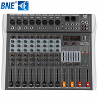 Console de mixage audio professionnelle 8 voies MX8, égaliseur 7 bandes, Bluetooth, 8 canaux, avec 99 effets numériques DSP, carte son audio