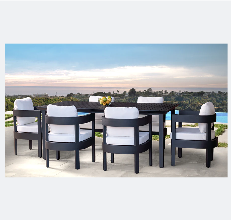 Garden sets table and chair outdoor patio furniture aluminum 7-piece dining set