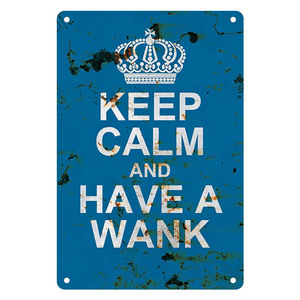 Targa Vintage in Metallo 'KEEP CALM' con Scritte 'GET NAKED' e 'EAT CAKE ROLL ONE', Insegna Retrò in Latta per Decorazione Murale di BAR, CLUB, PUB, CAFFÈ, Poster in Metallo Personalizzabile - Product Image 3