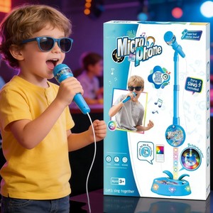 Micrófono de Juguete Ultra Cool para Niños, Micrófono de Plástico para Pequeños Cantantes, Set de Instrumentos Musicales Eléctricos de Karaoke con Luz - Product Image 4