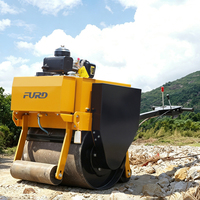 Rouleau compact vibrant à tambour unique à faible coût : Rouleau vibrant de 500 kg avec modes de démarrage manuel et électrique
