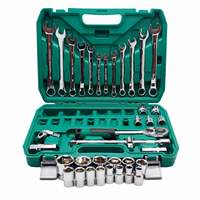 Lot de 37 outils à main en gros, clés à douille, cliquet, pour mécanicien domestique et réparation automobile – Vente chaude