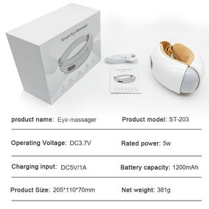 गेमिंग अध्ययन कार्यालय के लिए ध्वनि त्वरित वायु दबाव और गर्मी चिकित्सा के साथ स्मार्ट वायरलेस आंख मालिश - Product Image 6
