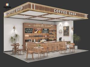 Mostrador de Cafetería para Panadería, Kiosco de Café Personalizado, Vitrina de Exhibición para Centro Comercial, Diseño Interior de Cafetería, Decoración de Cafetería - Product Image 6