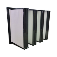 Ebraco H13 HAVC Filter udara, pendingin udara Bank AHU V 4V 610x610x292mm (24x24x12 inci)