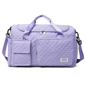 Bolsa de Viaje Portátil con Ruedas y Separación para Artículos Húmedos y Secos, Bolsa de Almacenamiento de Equipaje, Bolsa de Mano para Maternidad, Bolsa de Gimnasio - Product Image 4
