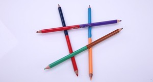 Matite Colorate Personalizzabili a Doppia Punta <span class=keywords><strong>8</strong></span>/16 Colori per Disegno Bambini, Scuola e Ufficio - Product Image 4