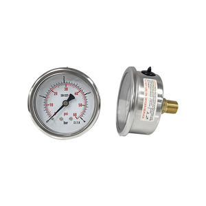 เกจวัดแรงดันแบบแยกแกน SPR 63 มม. กึ่งเหล็ก 0-4 บาร์ (0-60 PSI), ข้อต่อ 1/4 นิ้ว <span class=keywords><strong>NPT</strong></span>, แบบติดตั้งบนแผง - Product Image 2