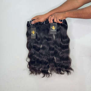 Extensiones de Cabello Rizado Ondulado Profundo, Cabello Humano Virgen de Templo Indio con Cutícula Alineada, Ondulado y Liso, Sin Procesar, de Proveedores de Cabello Humano - Product Image 1
