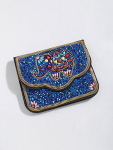 กระเป๋าสะพายข้างสไตล์ชนเผ่าสำหรับผู้หญิง, กระเป๋าใส่โทรศัพท์มือถือทรงเปลือกหอยกระเป๋าสะพายไหล่เดียว - Product Image 6