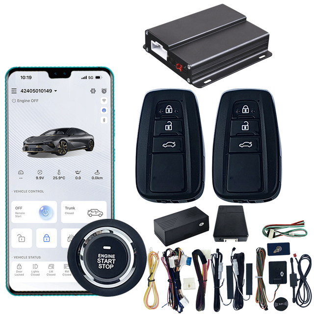 OVI Universal App Remote Car Control PKE Push Start System Keyless Entry Car Alarm System High Vehicle Compatibility