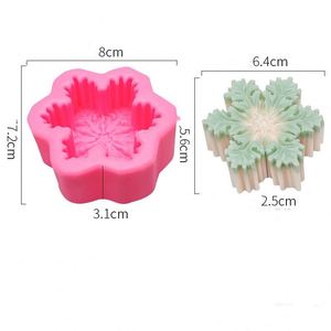 3D Cat & Snowflake Silicone Mold, DIY Baking <b>Craft</b> <b>Tools</b> for Soap, Scented Candle, Plaster, Cake, Chocolate, Candy Making - Product Image 2