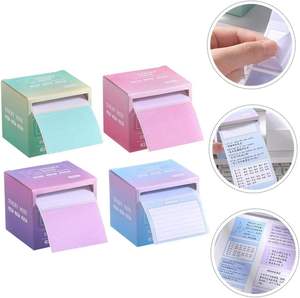 Morandi-Lista de tareas autoadhesiva de color Bloc de notas adhesivas Rollo de papel Notas para organización y recordatorios - Product Image 3