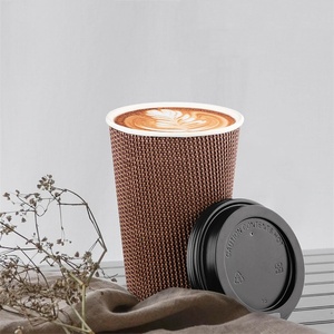 Gobelet à café en papier kraft écologique à double paroi, imperméable, de qualité alimentaire, avec logo personnalisé P&M, couleur personnalisée pour le vin, le thé, le jus - Product Image 4