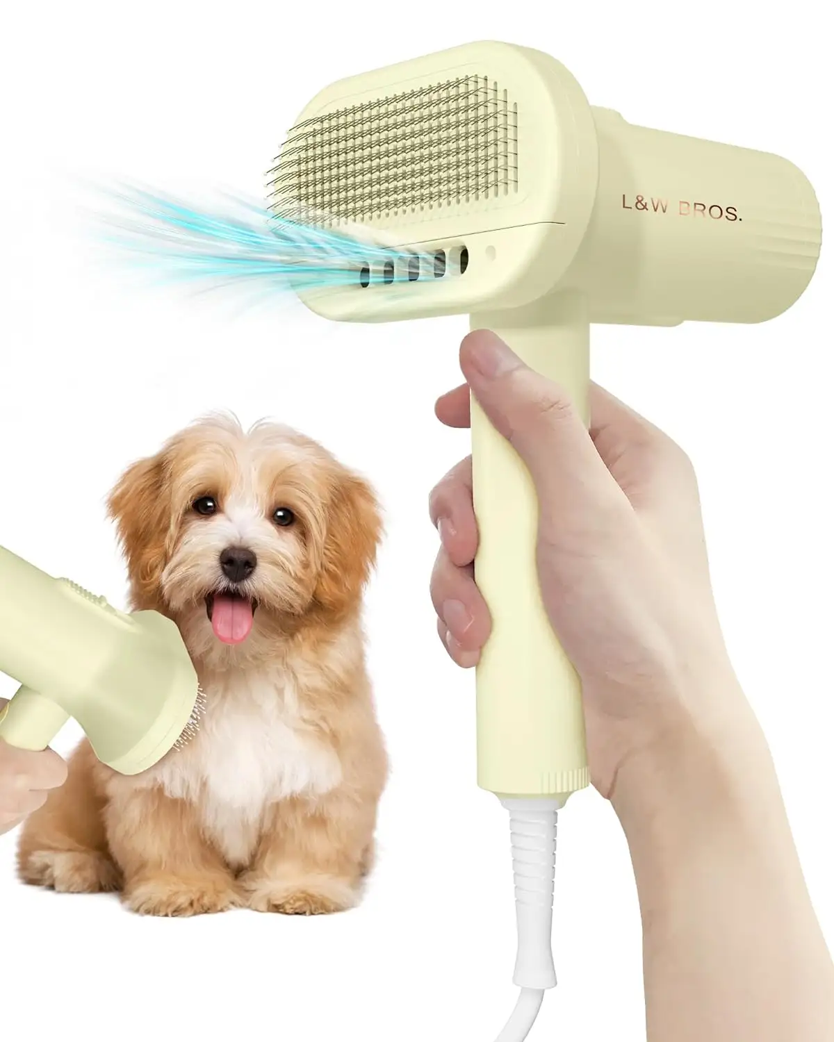 2024 plus récent sèche-cheveux pour animaux de compagnie 2-en-1 température réglable Portable séchoir à main pour animaux de compagnie ions négatifs chat chien toilettage séchoirs