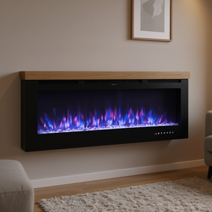 Chimenea Eléctrica DB de 50 Pulgadas, Empotrable en Pared, con Brillo Ajustable y Llama Multicolor, Calefacción Doméstica - Product Image 2