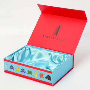 Boîte d'emballage magnétique en carton recyclable rouge avec logo personnalisé, vente en gros, boîte cadeau de luxe de grande taille - Product Image 4
