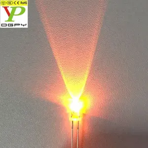 Sampel Gratis 1Hz 1.5Hz 5 Mm Kuning/Orange Berkedip DIP Dipimpin Dioda