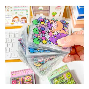 100 fogli adesivi simpatici cartoni animati PET adesivo Kawaii album decorativi fai da te