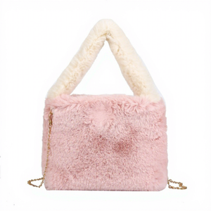 Nuova Borsa Invernale Monocolore Sottobraccio, Morbida Borsa a Spalla Piccola in Peluche, Borsa da Donna Calda e Soffice, Design <span class=keywords><strong>di</strong></span> <span class=keywords><strong>Lusso</strong></span> in Finta Pelliccia <span class=keywords><strong>di</strong></span> Visone - Product Image 2
