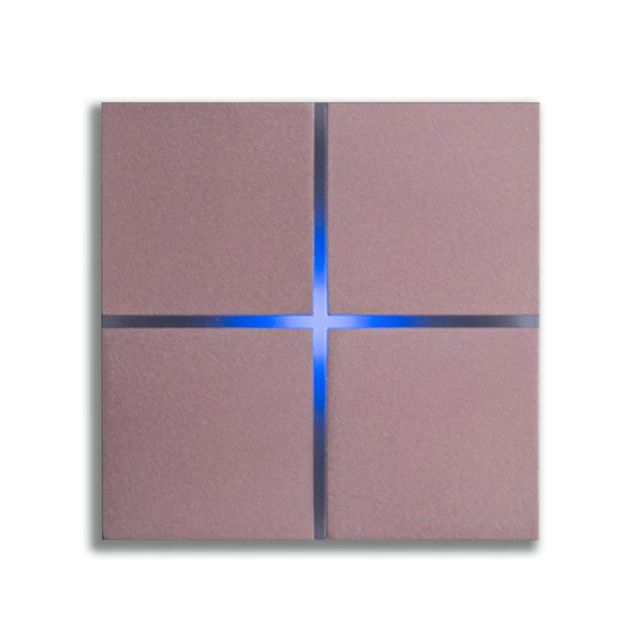4 Gang 10A DC24V Full Touch Panel Metal Luxury Wall Switch for Z-wave/Crestrom/KNX/DALI Systems CE ROHS 1 Piece