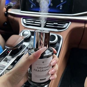 Hoogwaardige luxe zilveren metalen draagbare USB auto-luchtverfrisser <span class=keywords><strong>diffuser</strong></span> met vibratiesensor en elektrische aandrijving, lavendel en citroen - Product Image 3