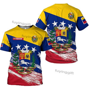 Camiseta Con Tampado 3d De La Bandera De Venezuela Para
