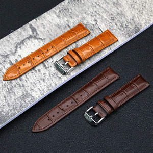 Cinturino per <span class=keywords><strong>Orologio</strong></span> in Vera Pelle di Vitello con Motivo Coccodrillo, Impermeabile, Multicolore, 14mm 18mm 20mm 22mm 24mm - Product Image 3