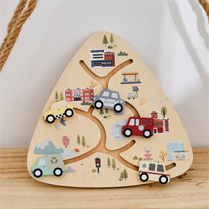 Giocattoli in Legno con Scivolo per Auto, Gioco Cognitivo per Auto, Giocattoli Montessori per Bambini, Giocattoli Educativi Prescolari per Neonati e Bambini Piccoli - Product Image 4