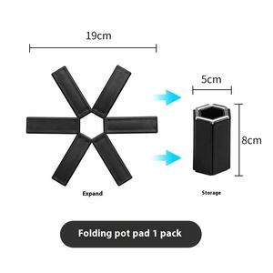 Wholesale Folding Heat Insulation Pot Mat Portable Non-Slip Insulated Pad Expandable <b>Trivet</b> for Instant Pads Tabletop Hot Holder - Product Image 4