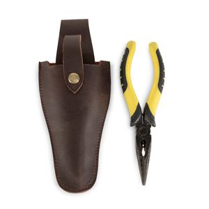 Dujiang Genuine Leather <b>Scissor</b> Cover For Gardening Tools K215 Brown And Yellowish Brown Storage Bag - Product Image 4