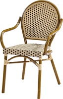 Gros Hôtel Paris chaise À La Main Empilage Français Métal Rotin À Manger Chaises